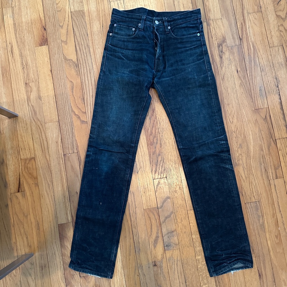 Helmut Lang Men's Deep Indigo Heavy Gage Denim  Straight Jeans 28